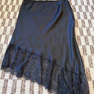 Anthropologie Black Lace-Trimmed Garment